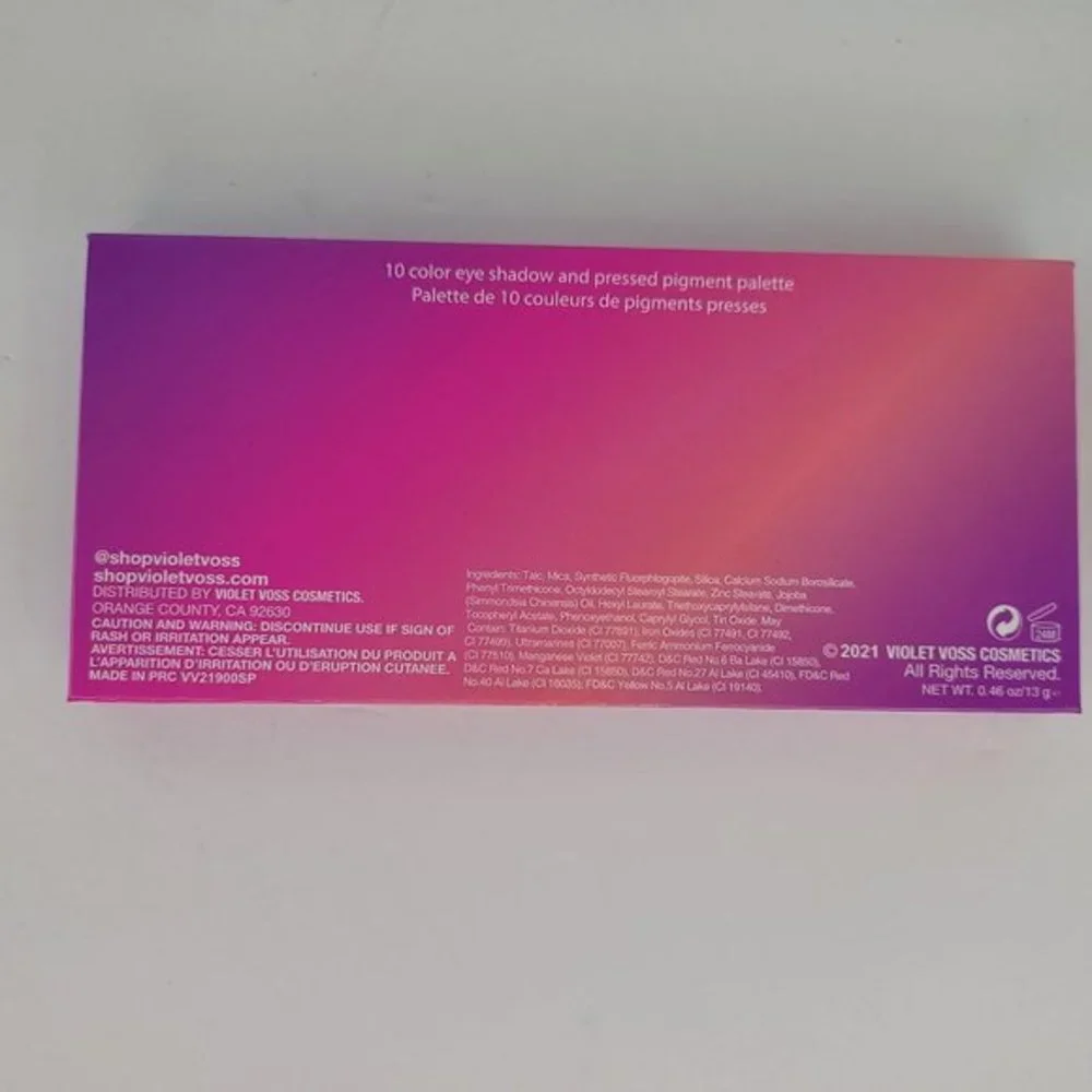 VIOLET VOSS Violet Sunset 10 Eyeshadow‎ Palette Warm Purple Pink Full NEW $36